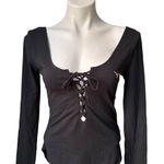 PINK - Victoria's Secret NWT, VS Pink Collegiate Texas Longhorns Black Bodysuit, Sz M Photo 6