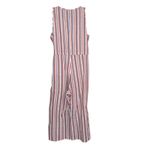 Drew  Anthropologie Womens Size M linen blend Cropped Jumpsuit Striped Drawstring Photo 1