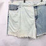 A Beautiful Soul Plus Size 24 Denim Shorts Light‎ Blue Colorblock High Rise 1661 Photo 7