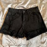 Vanilla Star Jeans High Waisted  Distressed Black Denim Shorts Photo 0