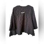 Elegant Black Textured Women's Cardigan Size M Photo 3