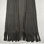 Chico's Travelers Womens 0/4 Small Black Sleeveless Duster Vest Fringe Hem Photo 1