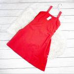 COS Apron Dress With Woven Straight Fit Square Cut Neck Straps in Red Size XS Photo 2