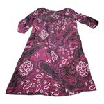 Banana Republic ✨ 100%‎ Silk Paisley Shift Dress – Size 8 Purple Magenta Photo 4