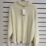Gianni Bini GB Sweater Mock Turtle Neck Fuzzy Stretchy Soft NWT Size XL Cream Photo 1