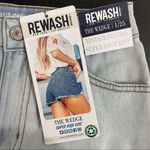 REWASH New  High Rise Distressed Denim Shorts The Wedge Light Blue Photo 7