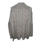 H&M Pullover Sweater Cable Knit High Collar Wool Alpaca Blend Beige Size Medium Photo 2