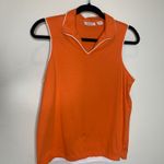 Ashworth  Sleeveless Golf Polo Shirt Orange White Trim Sz Medium Photo 4