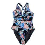 Sea Level Australia Botanica Spliced One Piece Floral Swimsuit Size US 4 NEW Black Photo 2