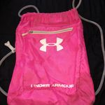 Under Armour Pink And Gray Drawstring Bag Photo 0