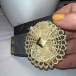 G by Gennaro Leather and Lace‎ Hair Barrette Black Photo 2