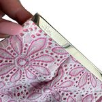 Lilly Pulitzer  Embroidered‎ Floral Shoulder Bag Clutch Pink White Purse Preppy Photo 8