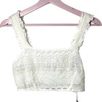 Urban Outfitters UO White Lace eyelet halter Crop Top XS cottagecore Photo 0