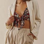 Free People NWOT Ava Floral Reversible Micro Top Large Photo 0