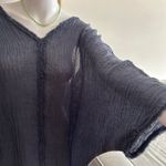 ZARA New  Blue Linen Limited Edition Dress Kaftan Kimono Tunic Size M Photo 15