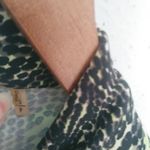 T Tahari  L Snake Lime Black Sleeveless Top Photo 5