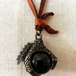 Dragon claw ball pendant necklace Black Photo 0