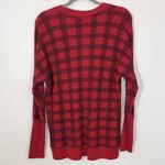 Bobi  Red and Black Plaid Top NWT Size Small Red Plaid Knit Revolve Top Photo 3