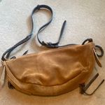 Free People Discontinued Heartstrings Suede Hall Moon Crossbody Purse Bag Tan Photo 2