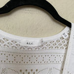 ALC Frank A.L.C Trevi‎ Crochet Knit Fringe Sheath Dress white size M Photo 7