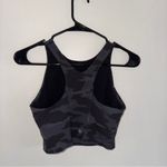 Athleta  Conscious Crop Top Size Small Black Camo
Gray Workout Gym Run Photo 4