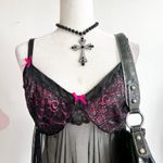 Black Lace Mesh Babydoll Lingerie‎ Top, Romantic Y2K Whimsigoth 2X Mall Goth Size XXL Photo 1