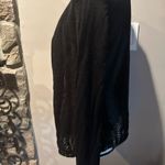 Ralph Lauren Lauren  Black Open Front Linen Cardigan Photo 2