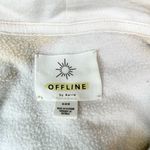 Aerie Offline by OTT Fleece Tie Dye Cropped Hoodie Sweatshirt Peach White Medium Photo 3