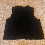 Talbots  Women's Black Embroidered Floral Medallion Button Front Vest Size L Photo 5