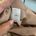 Taylor Brown Polka Dot Backless Dress Tan Size 4 Photo 4