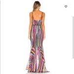 Michael Costello  x REVOLVE Atienne High Low Maxi Dress w/ Train in Multi Size M Photo 2