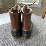 Esprit  Harbour Brown Black Rubber Lace Up Rain Duck Boots Size 8.5 Photo 3