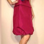 Max Mara Vintage Magenta Pink Navy Halter Silk Blend Dress Sz 6 Photo 1