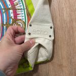 ECHO | Large Boho Trippy Clock Canvas Tote Bag Green Photo 2