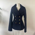 Smythe Mohair Peacoat Lake Women 2 Navy Blue Double Breasted Old Money Kate Prep Photo 2