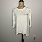 Mate the Label NWOT White Long Sleeve Raglan Sisterhood Tattoo Flowy Top sz S/M Photo 7