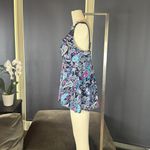 kim rogers Women’s Curvy Blue Paisley & Polka Dot One Piece Swimsuit Tankini 16W Photo 3