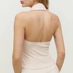 Reformation  Bryleigh Knit Halter Top in Nude Photo 3