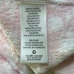 Holiday Time One-Piece Pajama Furry Hood Pink White Front Zipper Size M Medium Photo 6