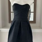 EXPRESS Black Strapless Fit & Flare Dress Size S Photo 0