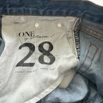 One Teaspoon  Rollers Low Waist long rise extreme curved raw hem‎ Denim Short 28 Photo 3