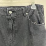 American Eagle Super High-Rise Ultra Wide Leg Jeans Black Denim Sz 12 Short Photo 6