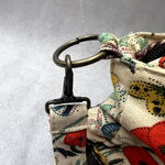 Floral Shoulder Bag with Faux Brown Leather Bottom Photo 4