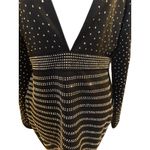 NWT Miss Circle NY Black Rhinestone Bodycon Designer Luxury Club Dress XL Photo 2