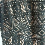 Evan Picone  Black Label classic black lace  dress with nude underlay size 10. Photo 8