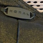 Koral  Black Leggings with Light Pink Mesh Panel Photo 6