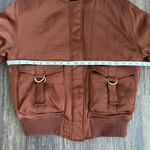 House of Harlow 1960 Gina Satin Bomber Jacket in Copper S Orange Photo 7
