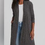 Banana Republic ribbed lightweight Duster Charcoal Gray Knit Cardigan Photo 0