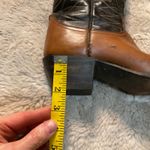 Tony Lama Vintage  Boots Size 8.5 Womens Two Tone Brown Cowboy Western Pointed Photo 8