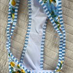 Zaful Cute sexy, cheeky, Greece, vacation lemon print blue white stripe bikini set M Photo 5